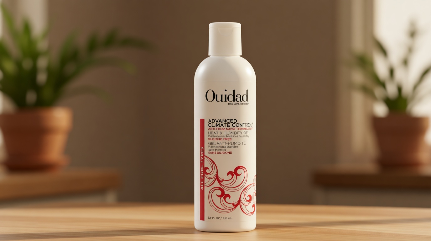 Ouidad Advanced Climate Control Heat & Humidity Gel for Curly Hair – Crunch-Free, Soft Hold Styling Gel, Fights Frizz & Locks In Moisture for Defined Curls, All Curl Types, Sulfate & Silicone-Free