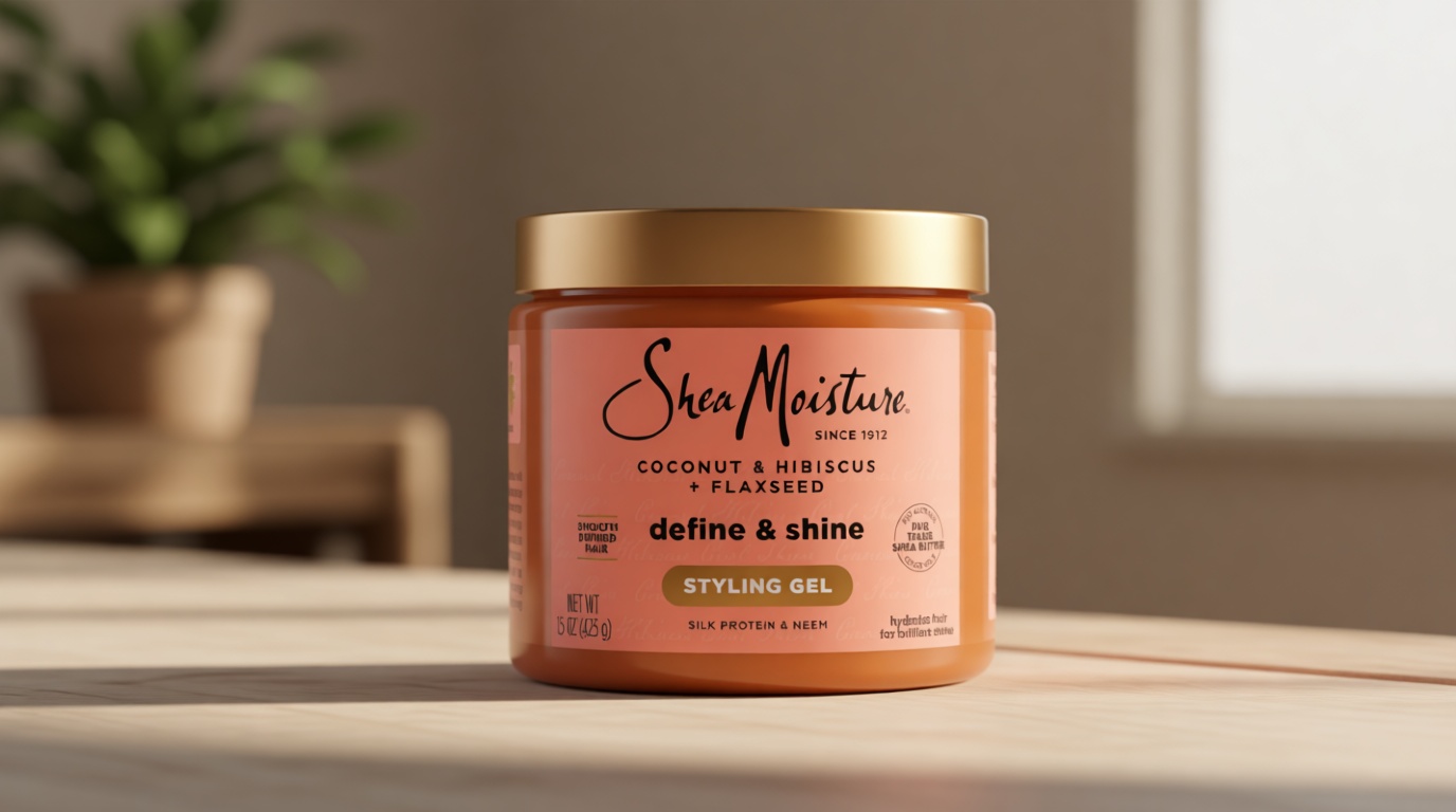 SheaMoisture Define & Shine Styling Gel + Flaxseed Coconut&Hibiscus Hydrates,Holds Your Style All Day Infused With Glycerin,Coconut Oil an Invigorating Sweet Scent ParabenFree Frizz Control Gel 15OZ