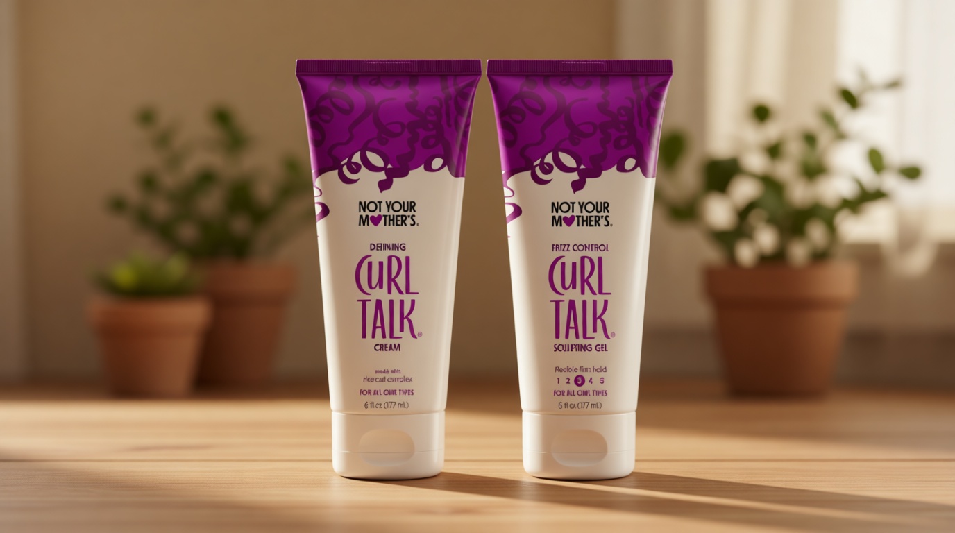 Not Your Mother's Curl Talk Frizz Control Sculpting Gel & Defining Cream (2-Pack) - 6 fl oz Each - Tames Hair Frizz & Maximizes Definition - For All Curly Hair Types
