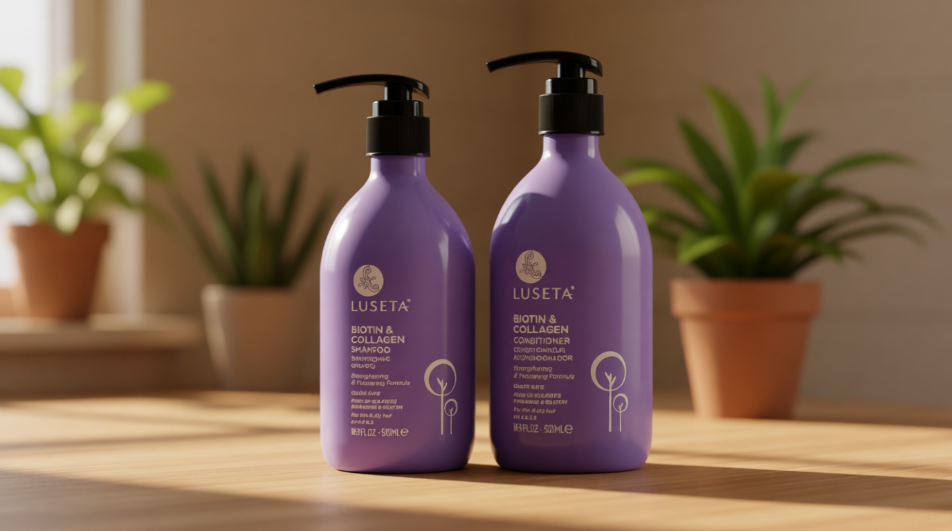 Biotin & Collagen Shampoo Conditioner Set,Thicking Shampoo for Hair Loss & Fast Hair Growth, Sulfate & Paraben Free, Keratin & Color Safe, 2×16.9oz