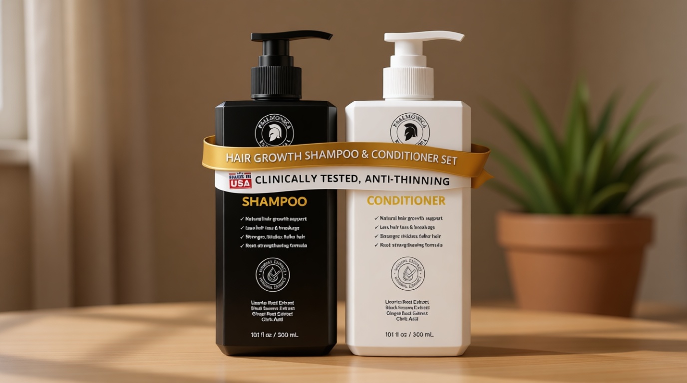 Hair Growth Shampoo and Conditioner Set: Sulfate Free Hair Growth Root Activator Thickening Shampoo for Hair Loss and Thinning Hair - Hair Loss RegrowthTreatments for Women Men