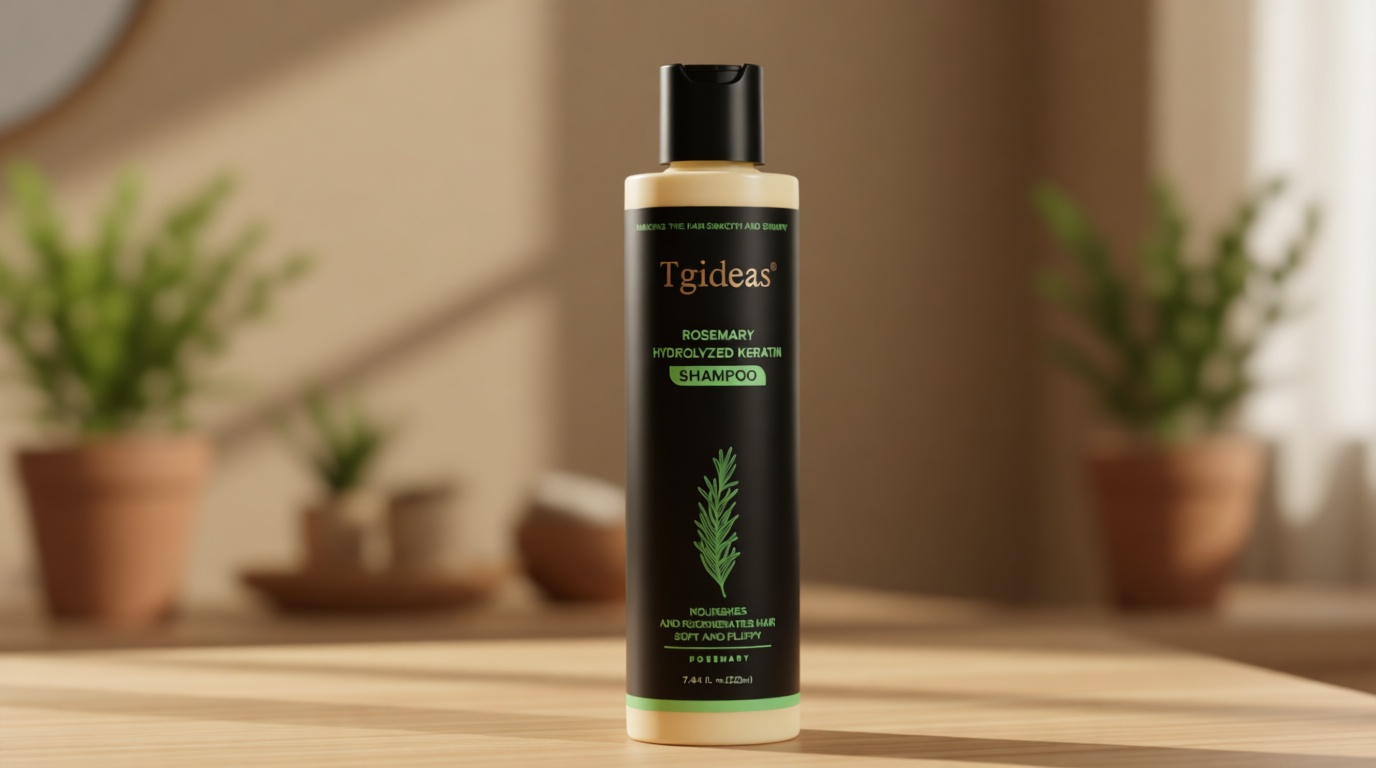 Tgideas Organic Rosemary Hair Growth Shampoo for Women and Men-Natural Thickening & Strengthening Shampoo with Hydrolyzed Keratin for Thinning Hair & Hair Loss 7.4 fl.oz