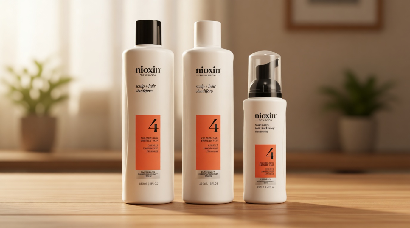 NIOXIN Scalp + Hair Thickening System Kits | For Natural, Colored, & Damaged Hair with Light to Progressed Thinning | Strengthen & Boost Hair Density with Niacinamide & Biotin | 1 Month Supply