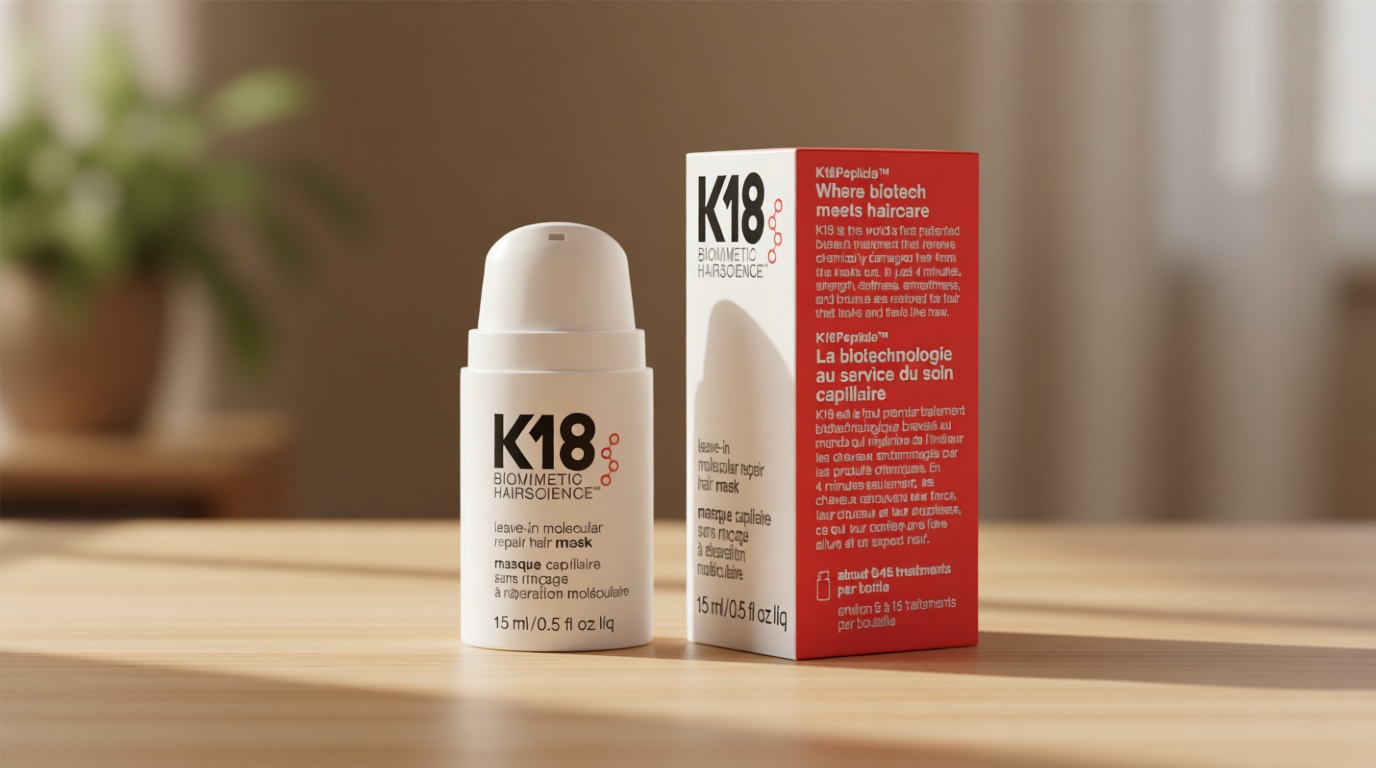 K18 Leave-In Molecular Repair Hair Mask, Patented, Lasting Repair For Dry, Frizzy, Damaged Hair, Reverse Damage In 4 Minutes From Bleach, Color, Chemical Services + Heat