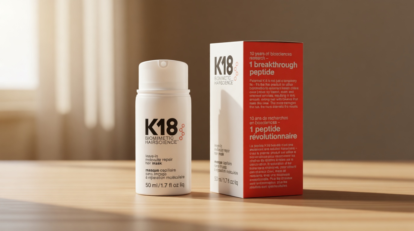 K18 Leave-In Molecular Repair Hair Mask, Patented, Lasting Repair For Dry, Frizzy, Damaged Hair, Reverse Damage In 4 Minutes From Bleach, Color, Chemical Services + Heat