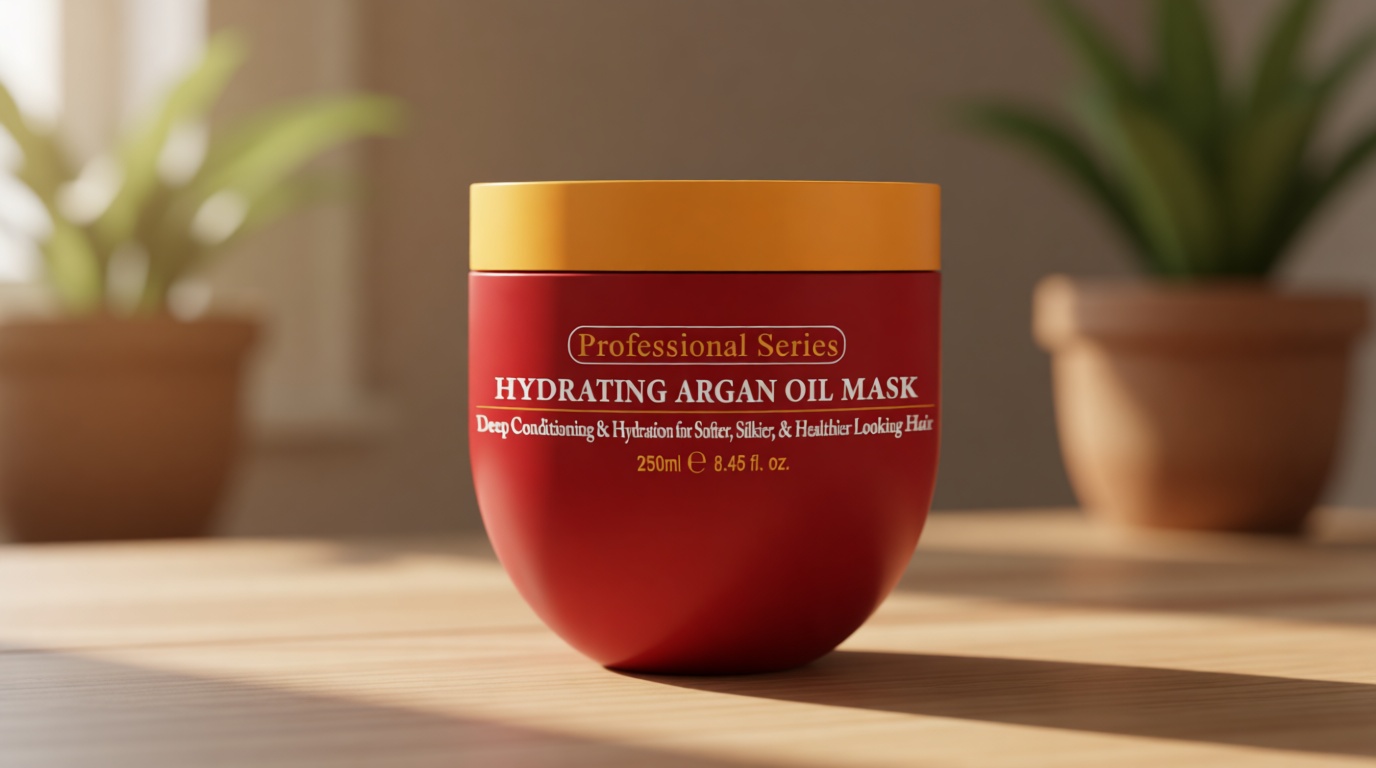 Arvazallia Hydrating Argan Oil Hair Mask and Deep Conditioner for Dry or Damaged Hair (8.45 oz Jar)