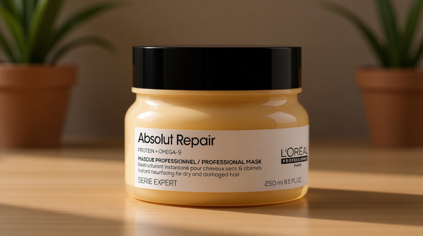 L'Oréal Professionnel Paris Absolut Repair Hair Mask - Nourishing Protein Treatment, Hydrates, Repairs Damage & Adds Shine, for Dry & Damaged Hair, 250ml Cradle to Cradle Certified