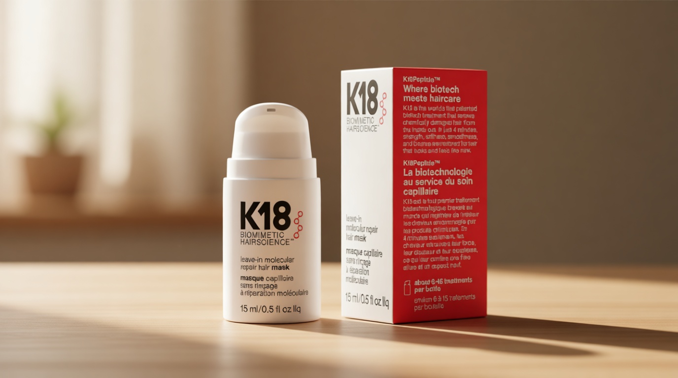 K18 Leave-In Molecular Repair Hair Mask, Patented, Lasting Repair For Dry, Frizzy, Damaged Hair, Reverse Damage In 4 Minutes From Bleach, Color, Chemical Services + Heat