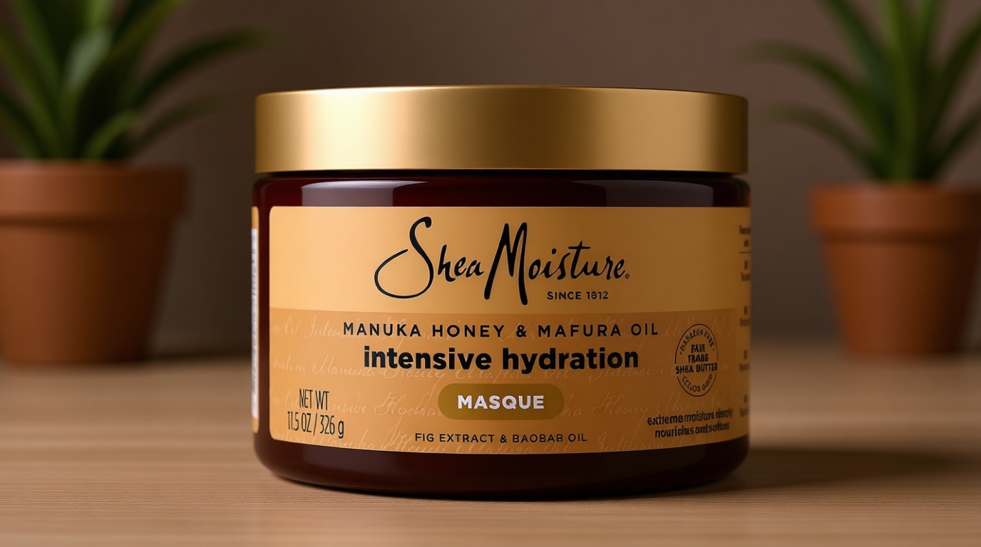 SheaMoisture Intensive Hydration Hair Masque Manuka Honey & Mafura Oil For Dry, Damaged Hair Deep Conditioning Hair Treatment 11.5 oz