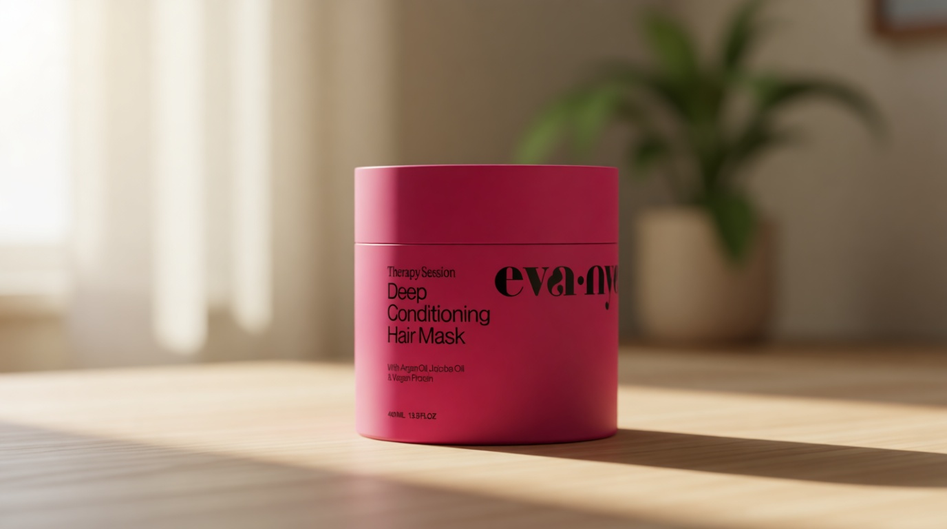 Eva NYC Therapy Session Deep Conditioning Hair Mask with Vegan Protein, Jojoba Oil + Argan Oil - Hydrate, Soften + Repair Hair Strength - Sulfate Free - Warm Vanilla Scent - 13.5 fl oz