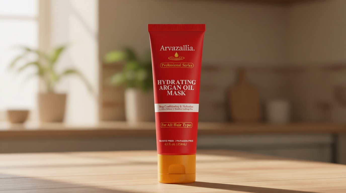 Arvazallia Hydrating Argan Oil Hair Mask and Deep Conditioner for Dry or Damaged Hair (8.5 oz Tube)
