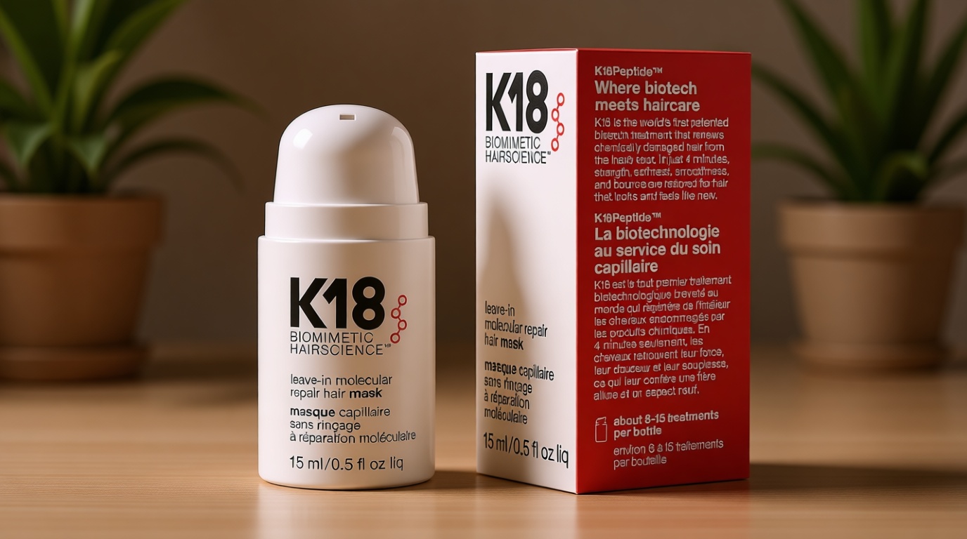 K18 Leave-In Molecular Repair Hair Mask, Patented, Lasting Repair For Dry, Frizzy, Damaged Hair, Reverse Damage In 4 Minutes From Bleach, Color, Chemical Services + Heat
