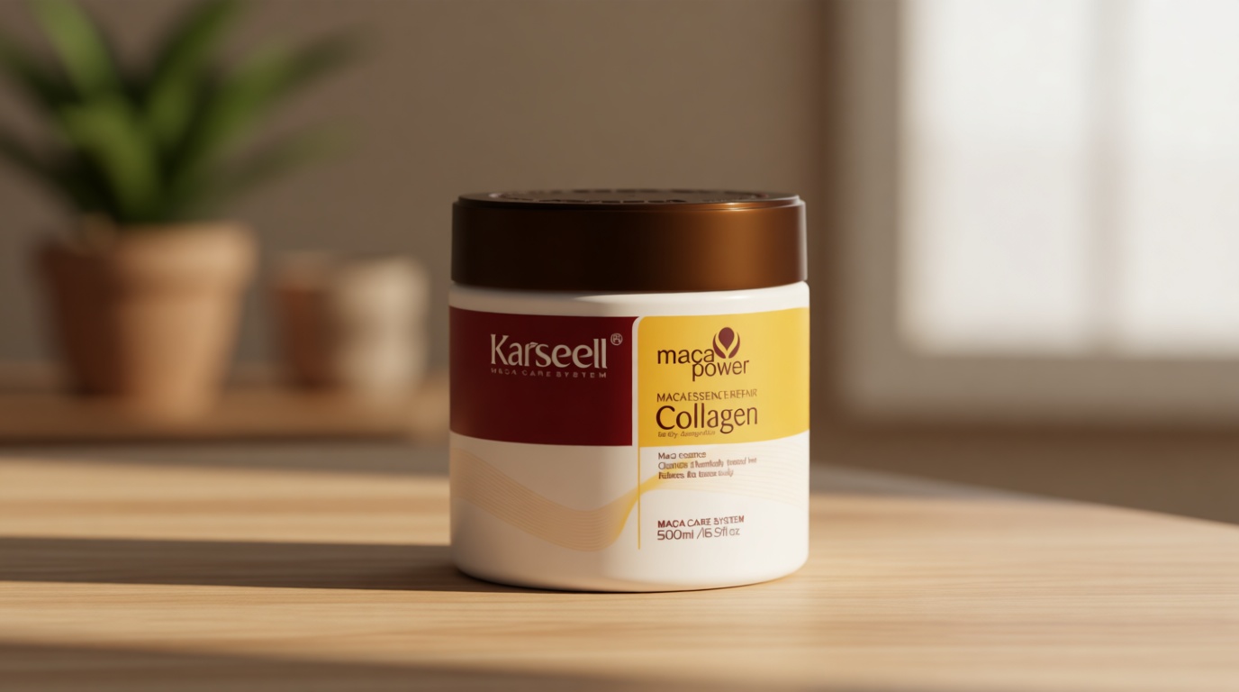 Karseell Collagen Hair Treatment Deep Repair Conditioning Argan Oil Collagen Hair Mask Essence for Dry Damaged Hair All Hair Types 16.90 oz 500ml