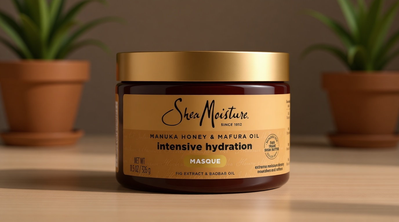 SheaMoisture Intensive Hydration Hair Masque Manuka Honey & Mafura Oil For Dry, Damaged Hair Deep Conditioning Hair Treatment 11.5 oz