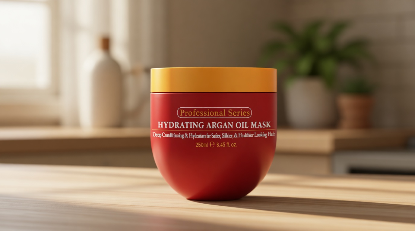 Arvazallia Hydrating Argan Oil Hair Mask and Deep Conditioner for Dry or Damaged Hair (8.45 oz Jar)