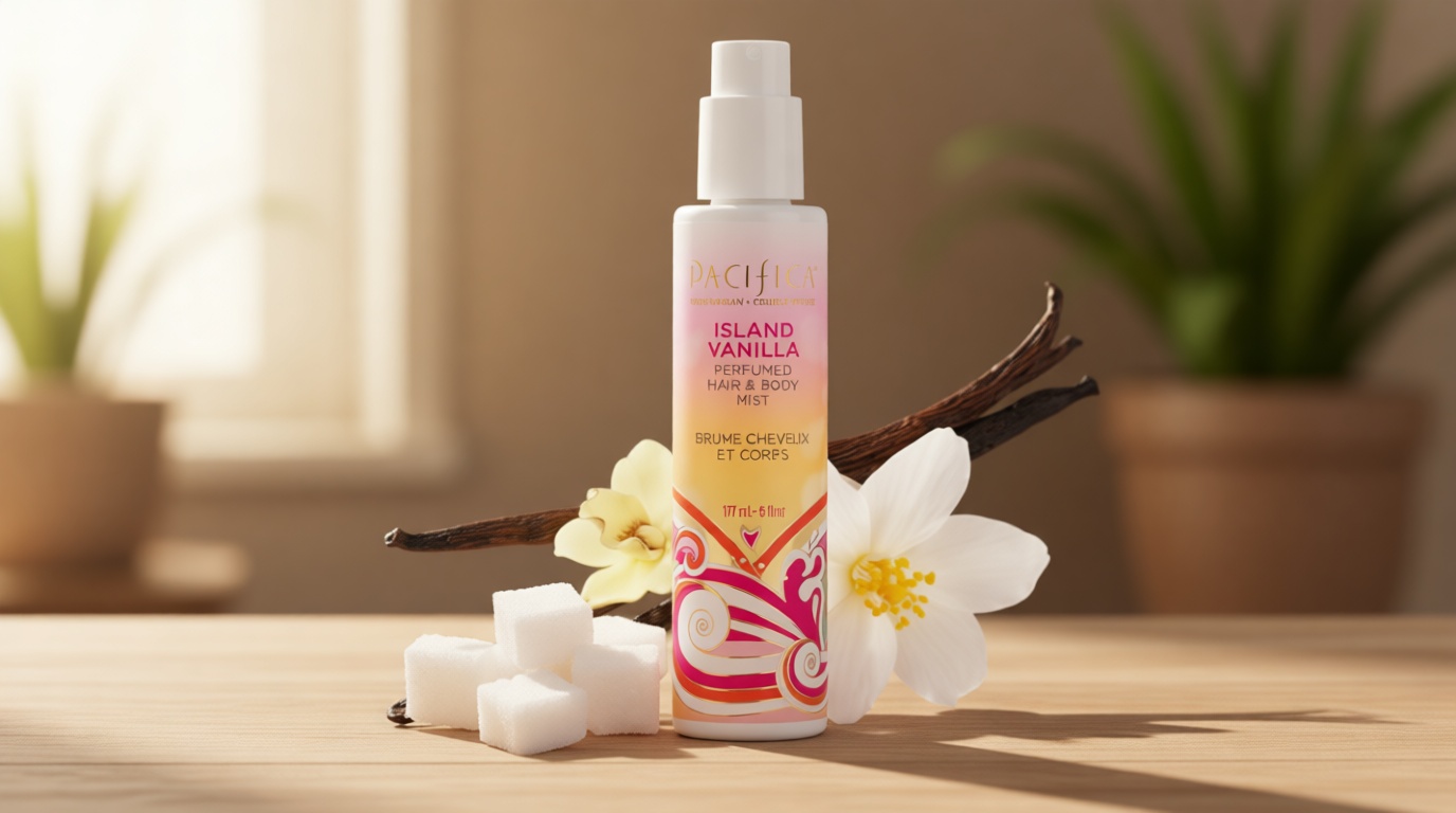 Pacifica Island Vanilla Hair Mist Perfume and Full Body Spray for Women - Fragrance Spray for A Mood-Lifting Experience, Paraben-Free, Clean Beauty No Alcohol, Vegan & Cruelty-Free, 6 oz oz
