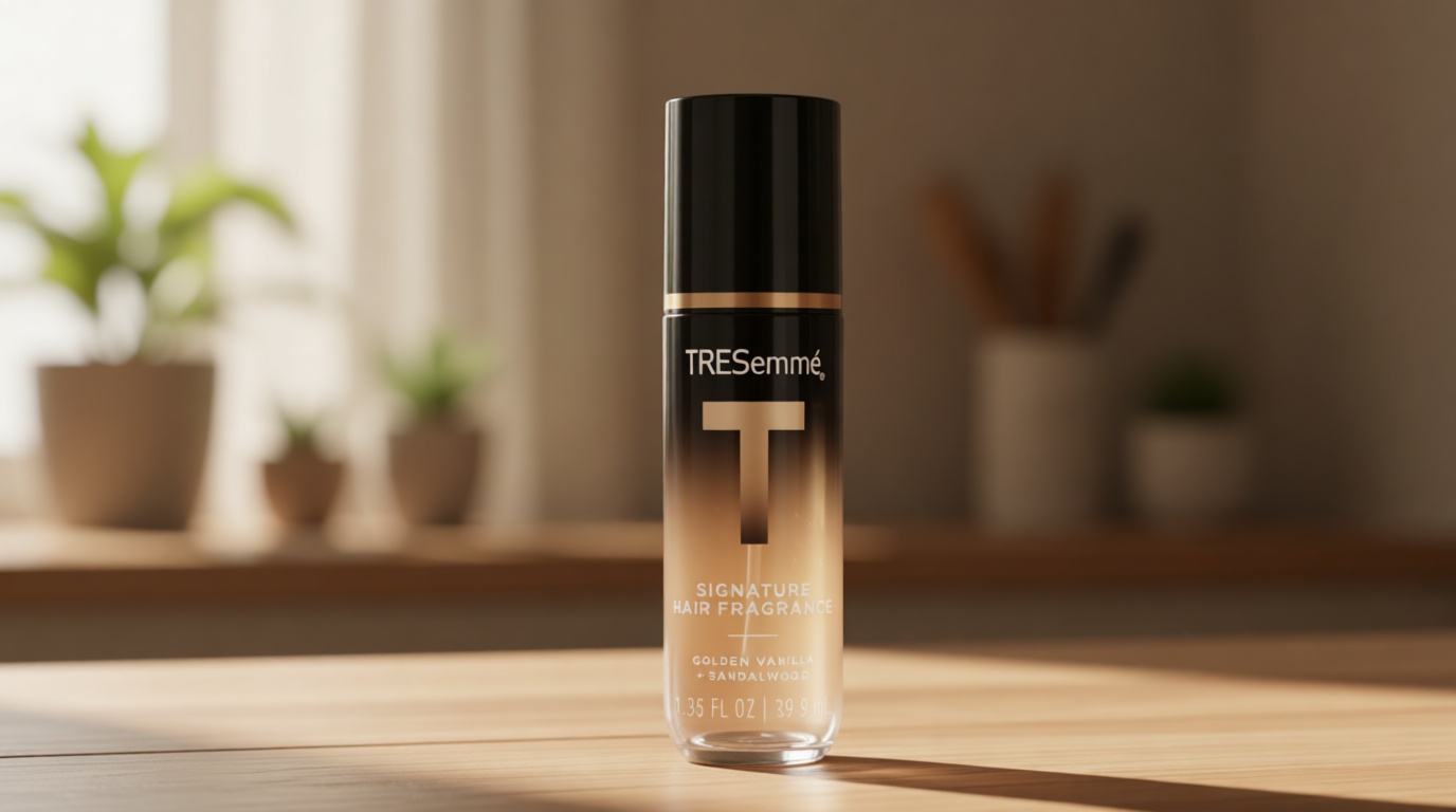 TRESemmé A-List Collection Signature Hair Fragrance 1 ct Golden Vanilla + Sandalwood Formulated Without Phthalates, Parabens + Synthetic Dyes, Developed & Safe for All Hair Types, 1.35 FL OZ
