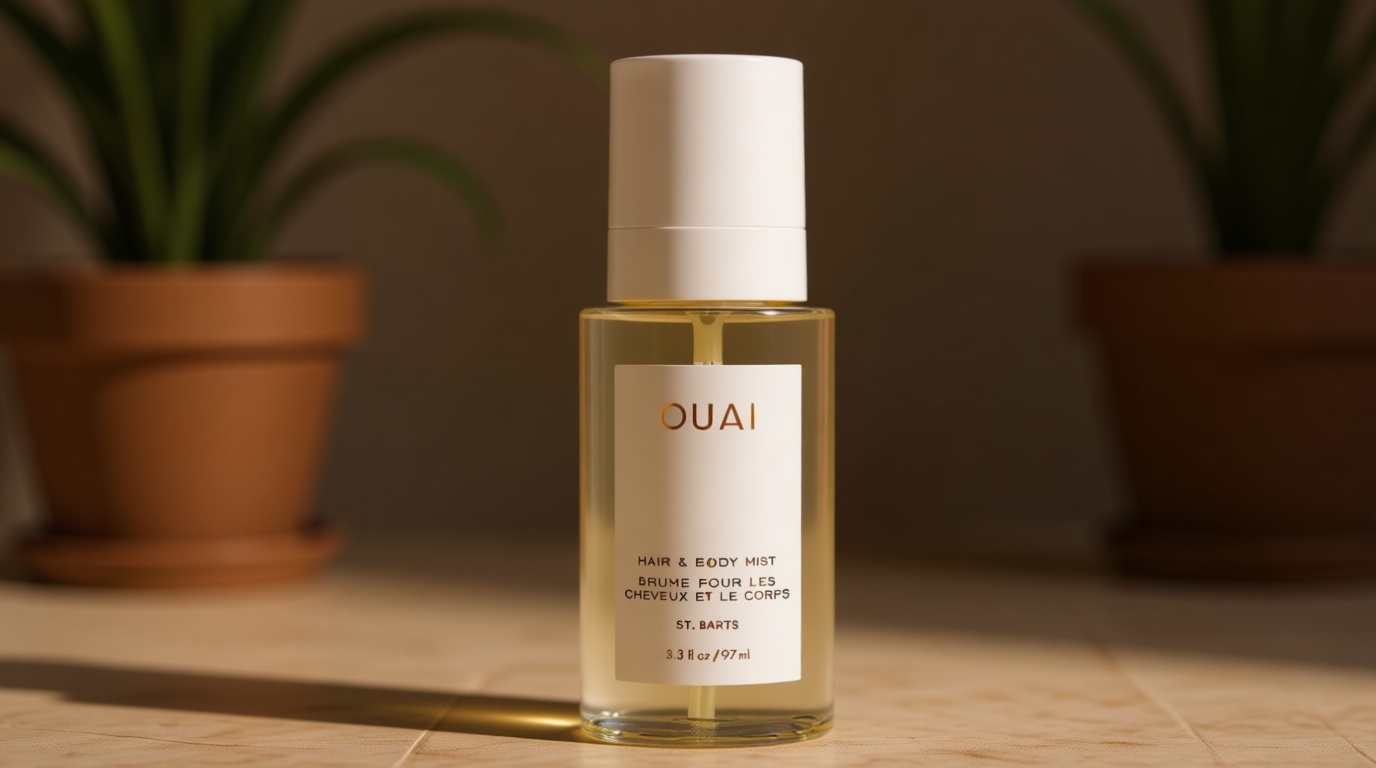 OUAI St. Barts Hair and Body Mist - Tropical-Scented Hair Perfume and Body Spray - Notes of Dragonfruit, Orange Blossom, Tuberose & Musk (3.3 Fl Oz)