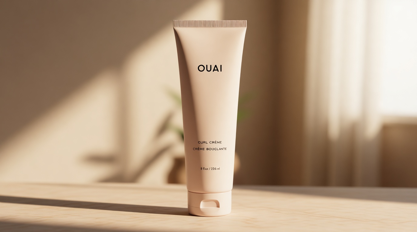 OUAI Curl Cream - Curl Defining Cream with Chia & Linseed Oil - Enhances Definition, Hydration & Shine - Tames Frizz & Protects from Humidity - Silicone-Free Curly Hair Products for Women (8 oz)