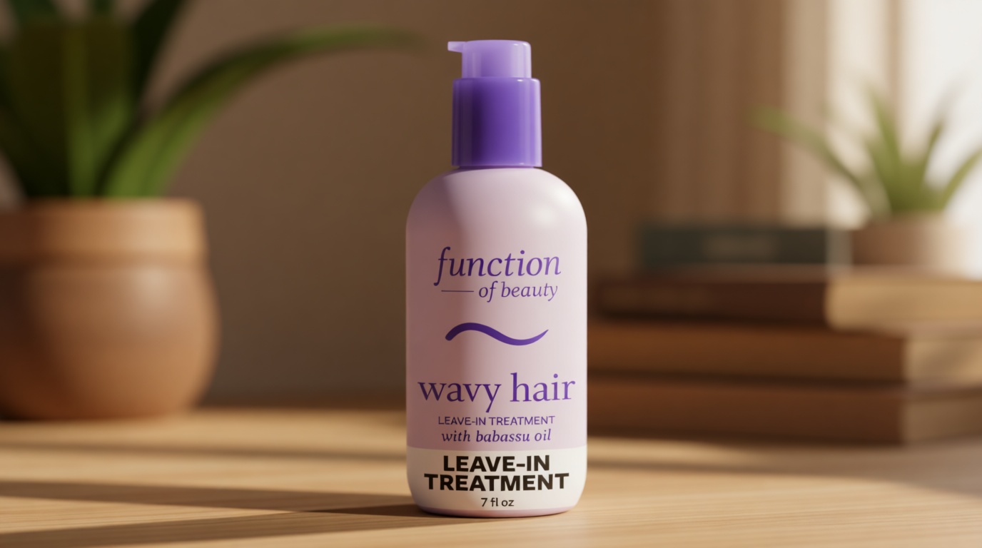 Function of Beauty Wavy Leave In Hair Conditioner - Sulfate-Free Leave In Conditioner Treatment for Natural Wavy Texture - Lightweight, Anti-Frizz, Strengthening & Hydrating - Hair Care Products