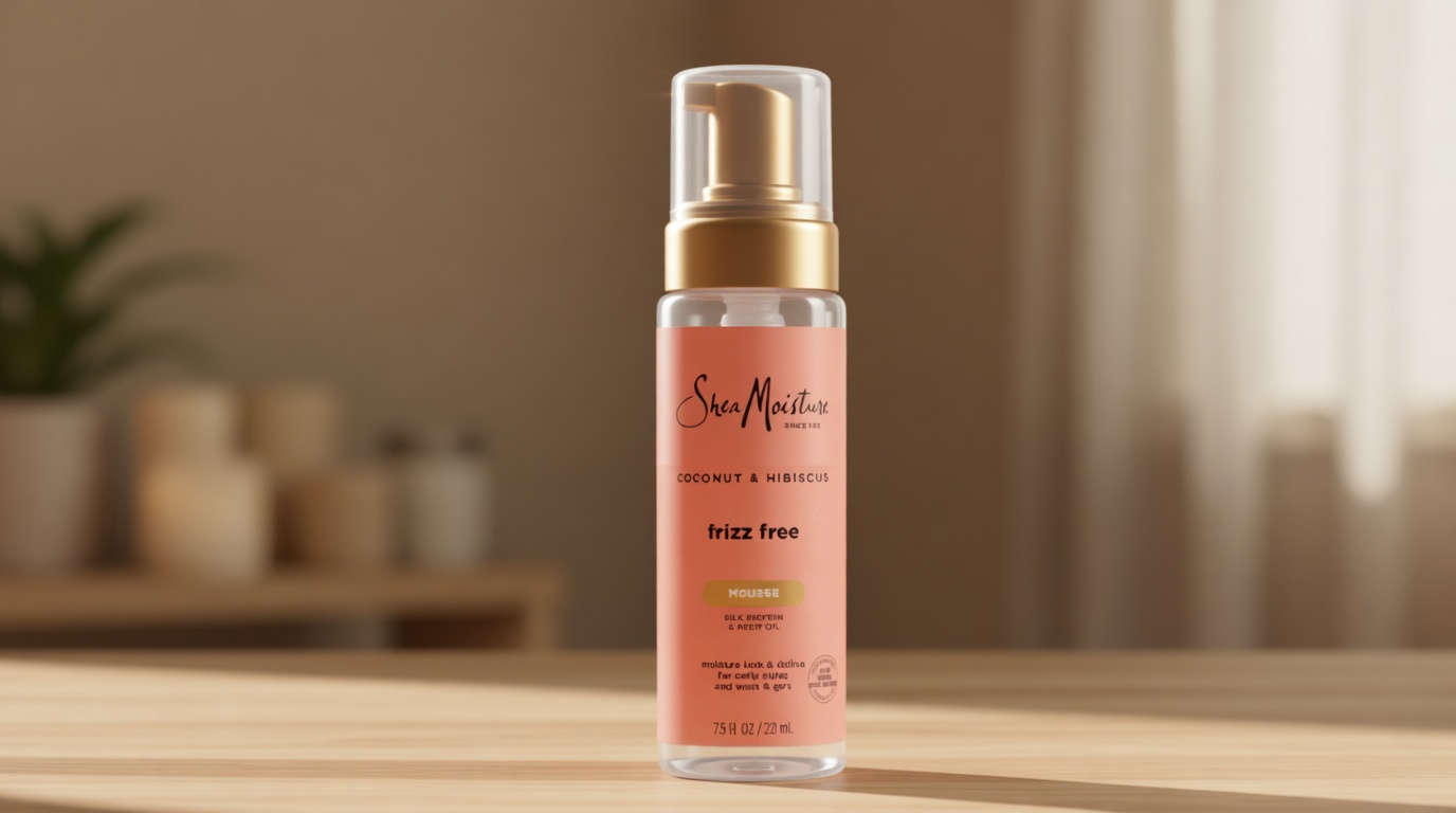 SheaMoisture Curl Mousse Coconut and Hibiscus for Frizz Control Styling Mousse with Shea Butter 7.5 oz