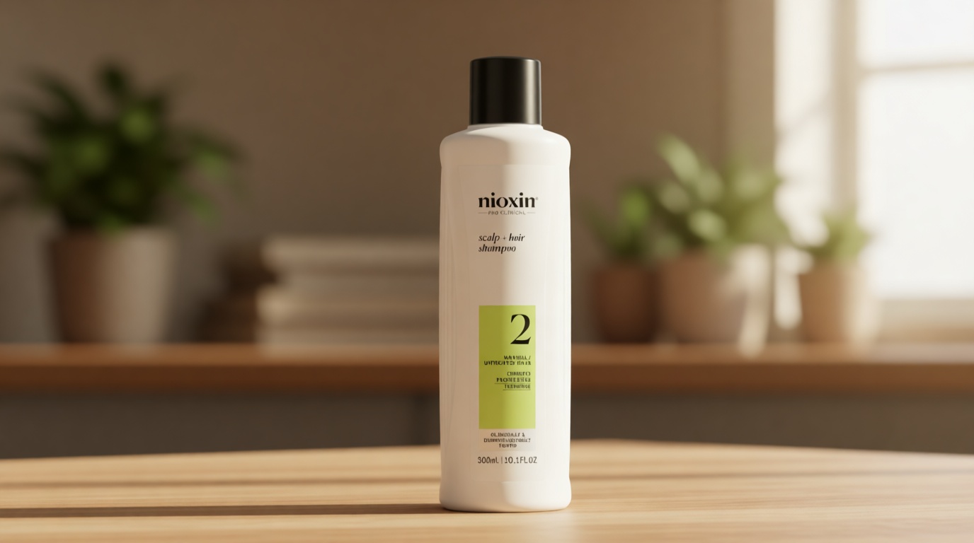 Nioxin System 2 Scalp + Hair Thickening Shampoo for Natural Hair with Progressed Thinning | Cleanse & Boost Hair Density with Niacinamide & Biotin