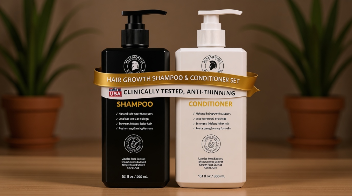 Hair Growth Shampoo and Conditioner Set: Sulfate Free Hair Growth Root Activator Thickening Shampoo for Hair Loss and Thinning Hair - Hair Loss RegrowthTreatments for Women Men