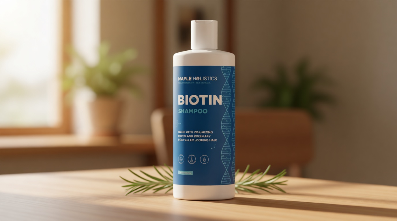 Rosemary and Biotin Shampoo for Thinning Hair - Vegan Volumizing Shampoo for Fine Hair with B Vitamins Argan Oil & Tea Tree Essential Oil - Paraben Silicone and Sulfate Free Vegan Formula (8 Fl Oz)