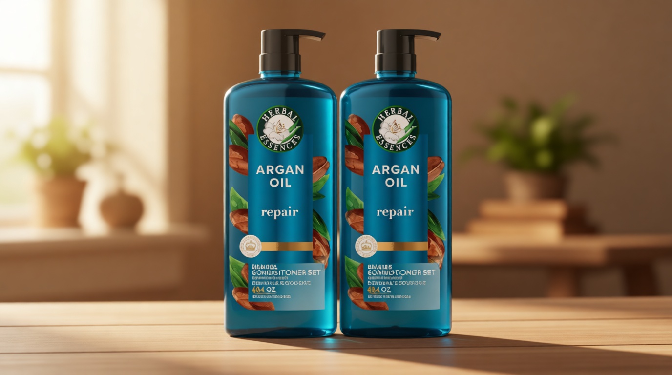 Herbal Essences Argan Oil Repair Shampoo & Conditioner Set, Moisturizes & Smoothes, Paraben-Free, Color-Safe, pH-Balanced, Citrus Scent, 20.2 Fl Oz, 2-Pack