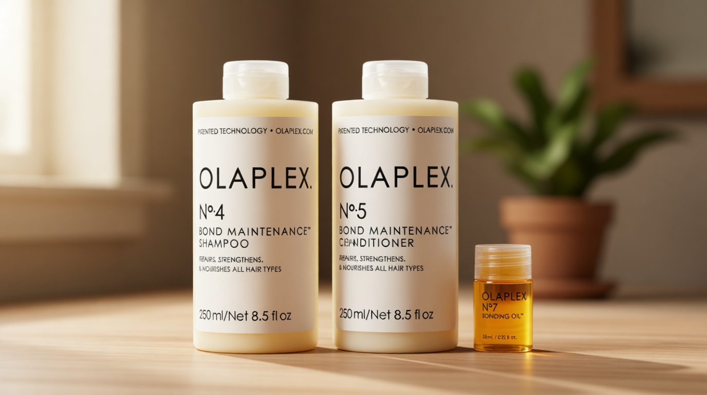 Olaplex Wash and Shine Hair Kit: No. 4, 5, 7, Shampoo & Conditioner Set | Cleanse, Hydrate, & Control Frizz Up to 72 Hours | Bonding Oil for Shine & Protect | For Coily, Curly, Straight, and Wavy