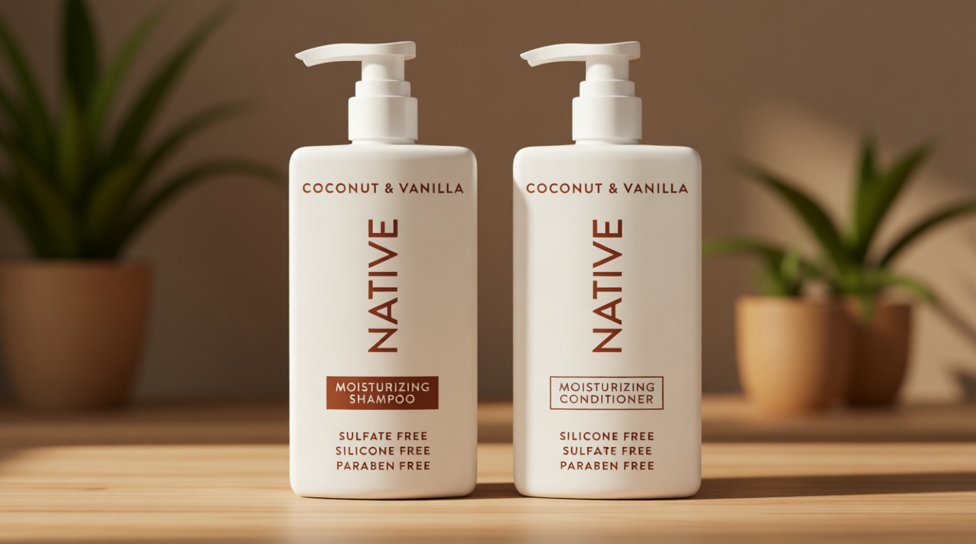 Native Coconut & Vanilla Shampoo and Conditioner Contain Naturally Derived Ingredients | All Hair Types, Color & Treated, Fine to Dry Damaged, Sulfate & Dye Free - 2-Pack