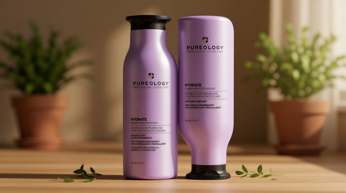 Pureology Hydrate Moisturizing Shampoo & Conditioner Set - For Medium to Thick Dry and Color Treated Hair, Softens and Deeply Hydrates, Sulfate-Free Cradle to Cradle Certified