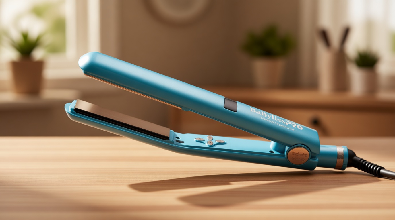 BaBylissPRO Nano Titanium Flat Iron Hair Straightener, Digital Flat Iron for Pro Salon Results, Styling Tool for All Hair Types