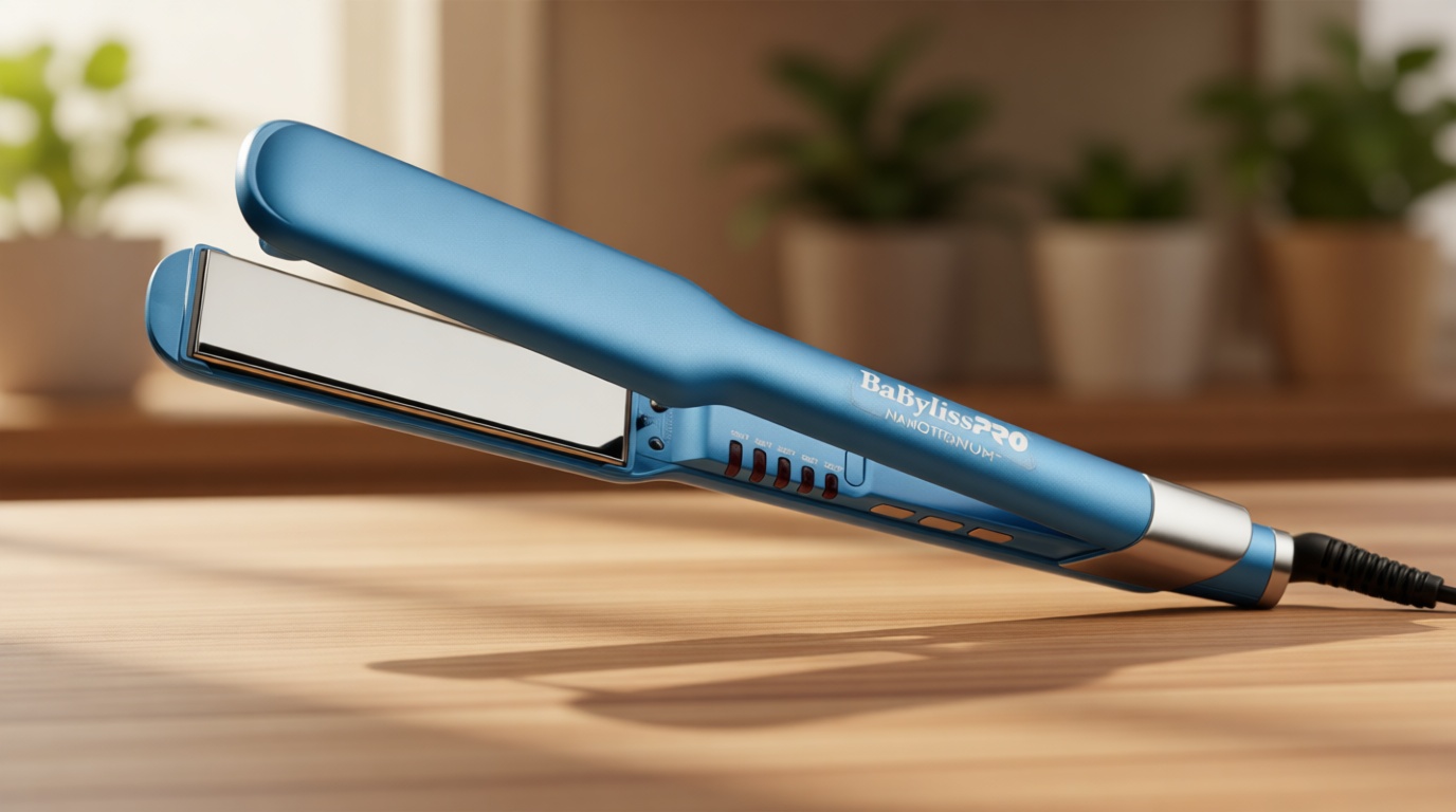 BabylissPRO Nano Titanium Ultra-Sleek Hair Straightener, Flat Iron for All Hair Types