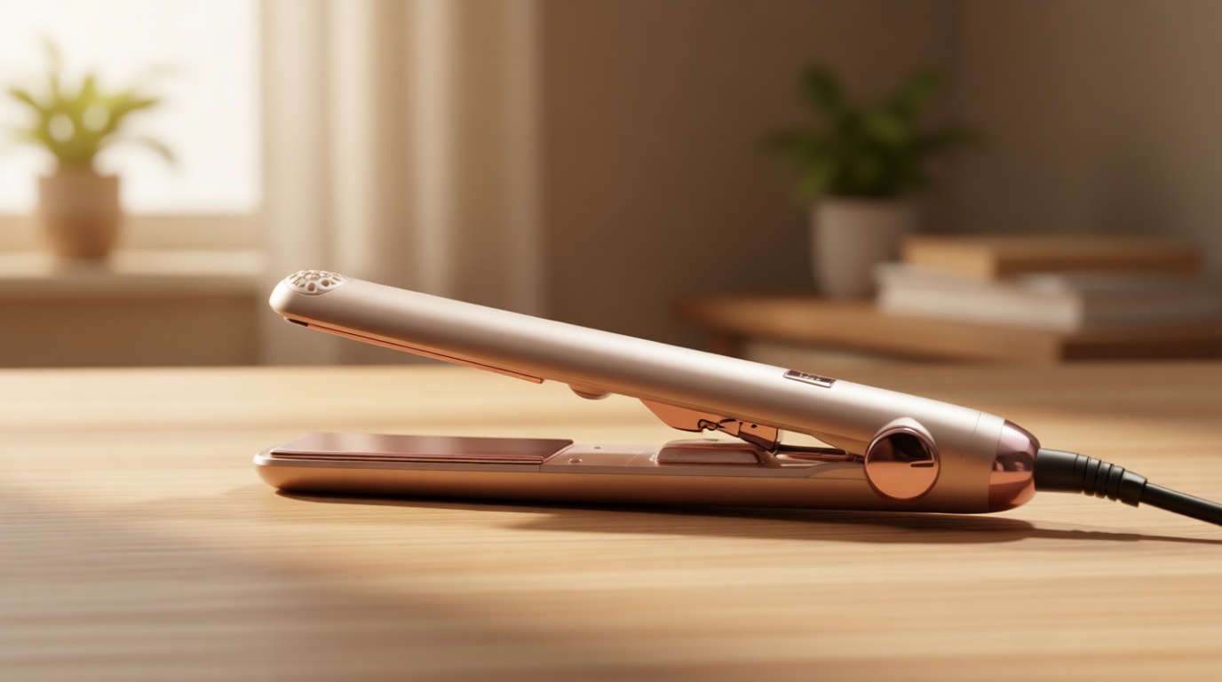 TYMO Flat Iron Hair Straightener - Titanium Hair Straighteners for Women, 1 Inch Professional Travel Flat Iron, Portable Straightener and Curlers with 10s Heat Up, 32 Temp, Dual Voltage & LED Display