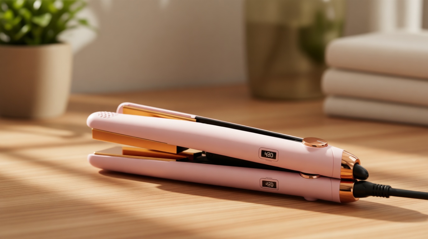 TYMO Flat Iron Hair Straightener and Curler 2 in 1 with 10s Fast Heating, 1 Inch Professional Titanium Straightening Curling Iron with 32 Adjustable Temp and Automatic Shut Off