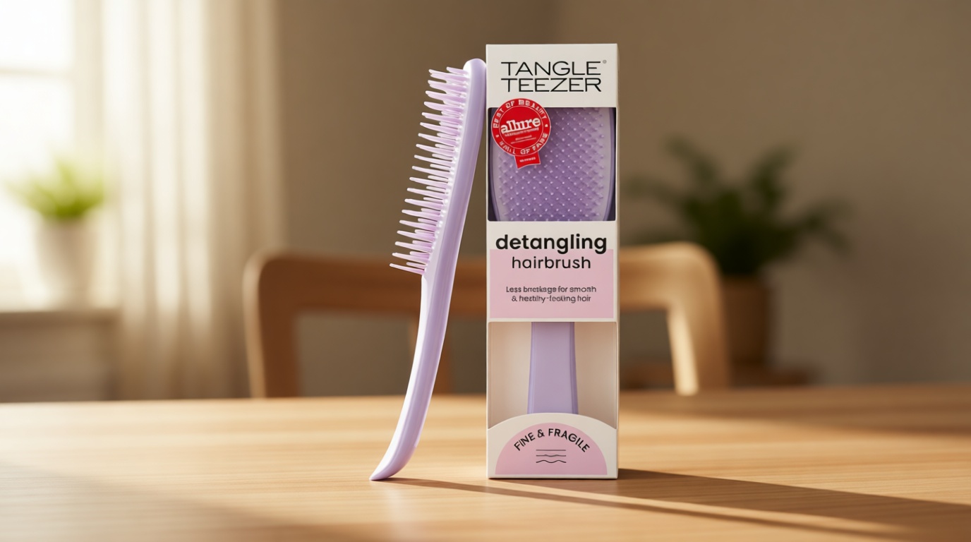 Tangle Teezer Fine Ultimate Detangler Brush, Dry & Wet Hair Brush to Detangle & Reduce Breakage for Fine Hair Types, Hypnotic Heather
