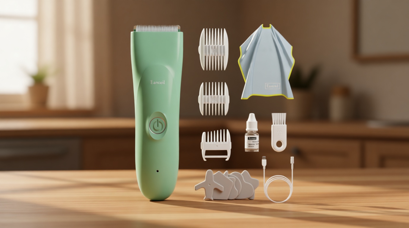 Baby Hair Clippers - Ultra Quiet Electric Hair Trimmer, Cordless Rechargeable Waterproof Haircut Kit for Kids Infants & Adult.