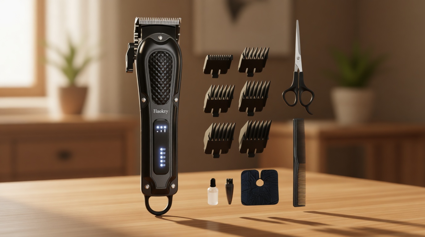 Haokry Hair Clippers for Men Professional - Cordless&Corded Barber Clippers for Hair Cutting & Grooming Rechargeable Beard Trimmer