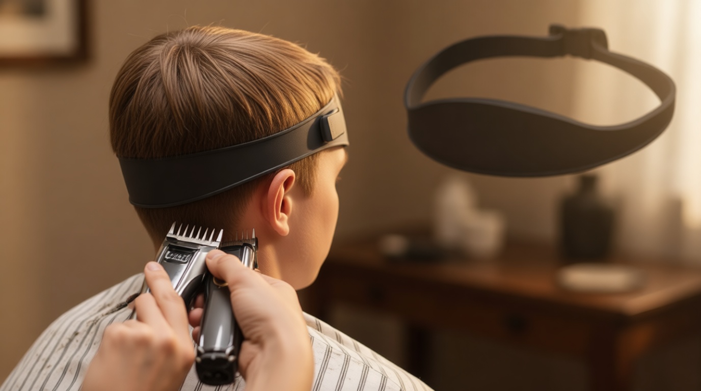 2 Pcs Neckline Shaving Template, Silicone Curved Self Haircut System Hair Cutting Tools,Adjustable Hair Trimming Guide,Fade Guide and Neckline Shaving Template (Black, Gray)