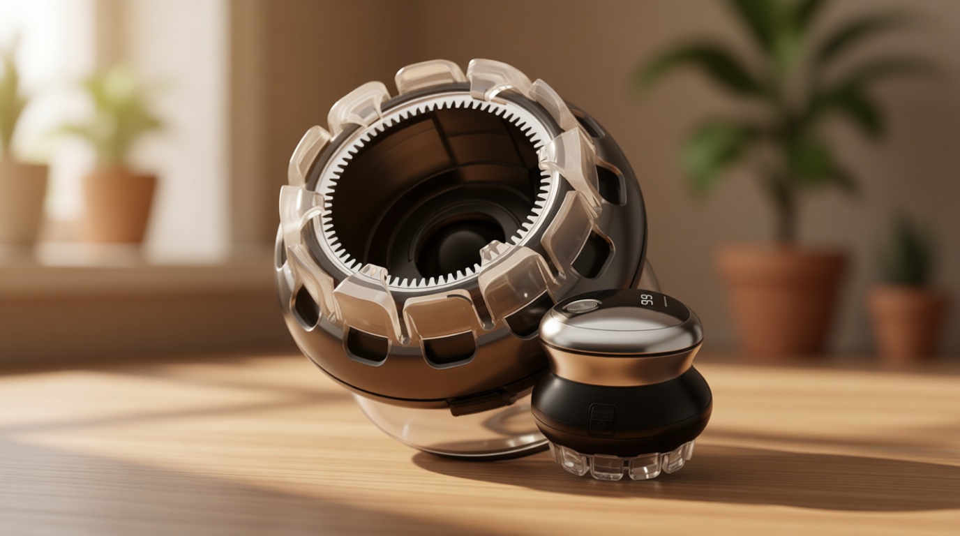 Self Hair Clippers for Men Cordless Electric Haircut Kit Professional Waterproof Automatic Circular Hair Trimmer with LED Display Easy Self Haircut Grooming Clippers for Male Family Use