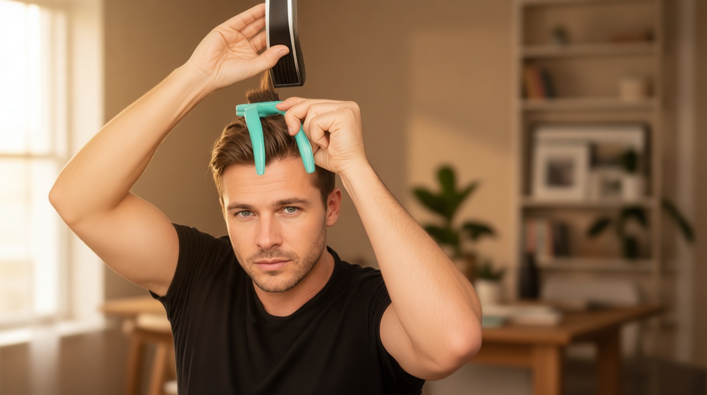 – The Easy Way to Cut Your Own and Other's Hair at Home | DIY Haircut Tool for Men | Use with Your Hair Clippers for Clean, Even Trims Every Time