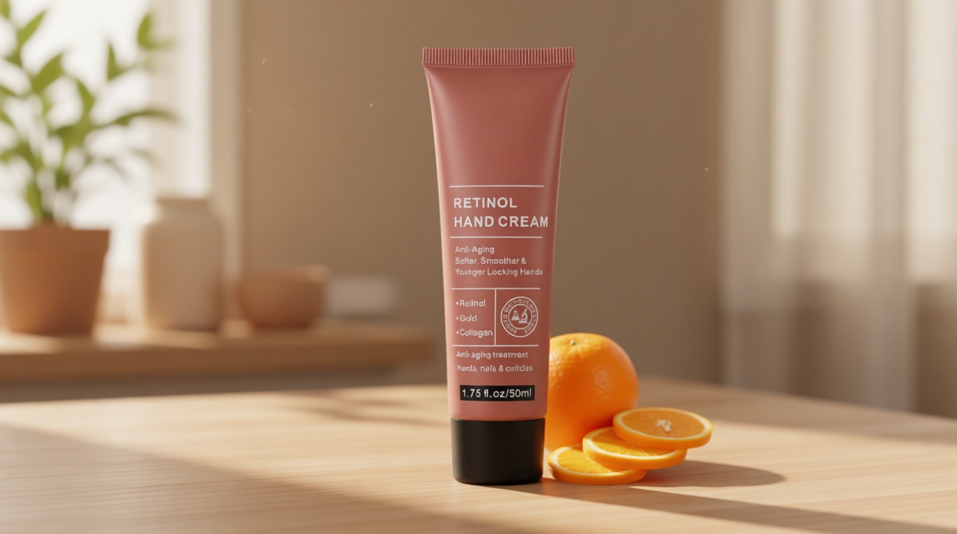 Retinol Hand Cream Anti Aging, Enriched With Collagen, It is Specially Formulated for Aging, Dry, And Chapped Hands (50G Anti Aging Hand Cream, Nourishing and Protecting Skin, Nails, And Cuticles)