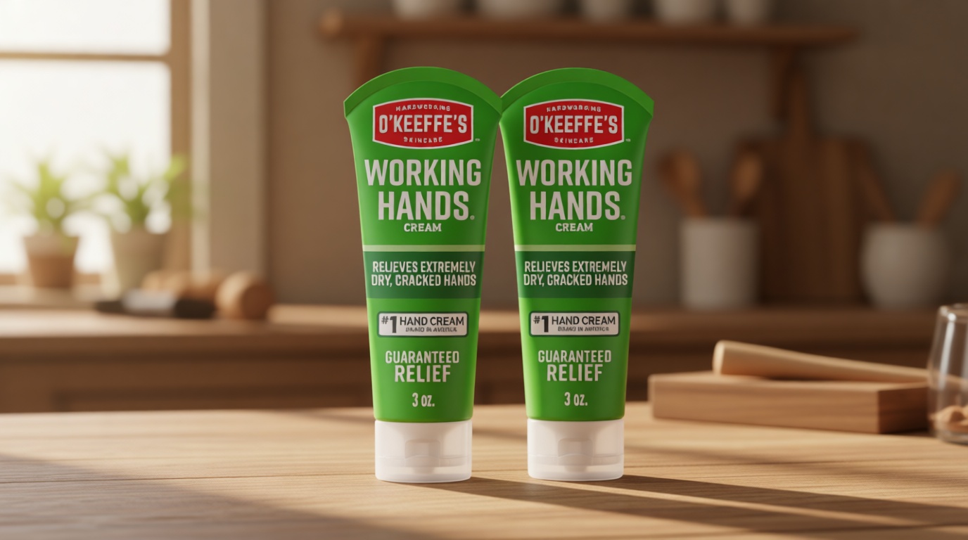 O'Keeffe's Working Hands Hand Cream for Extreme Dryness - 3 oz Tube (2 Pack) - Repairing Skincare for Cracked, Dry Hands