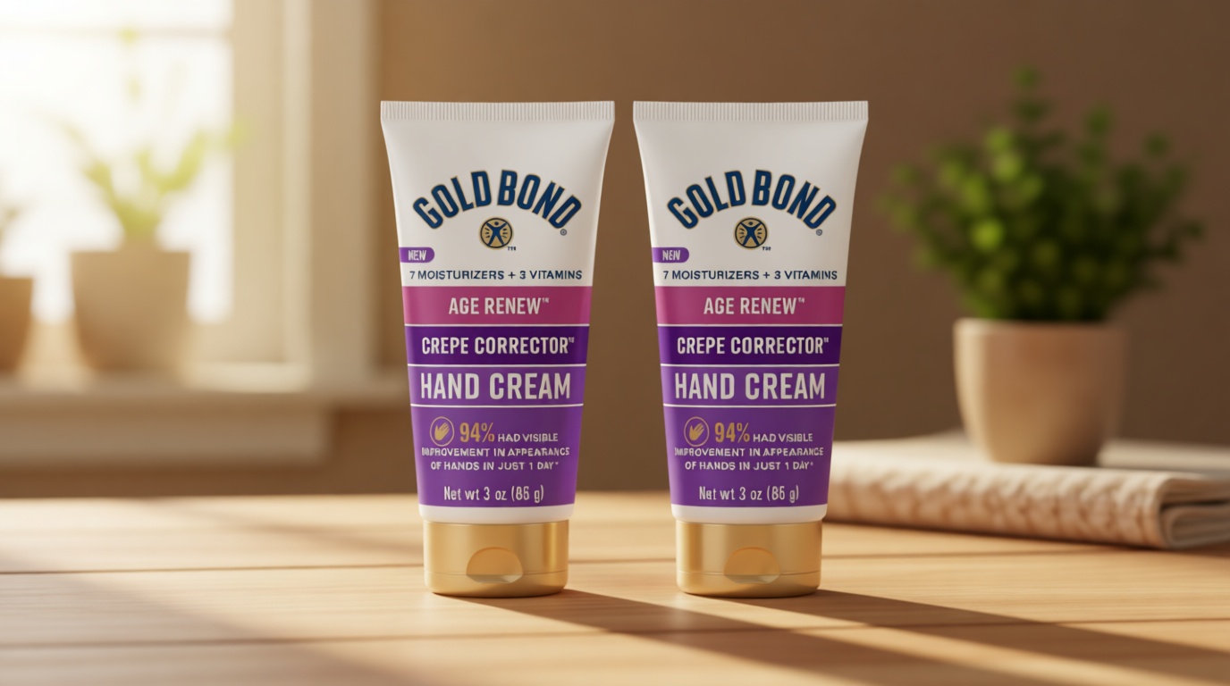 Gold Bond Age Renew Crepe Corrector Hand Cream, Replenishing & Smoothing Formula, 3 oz. (Pack of 2)