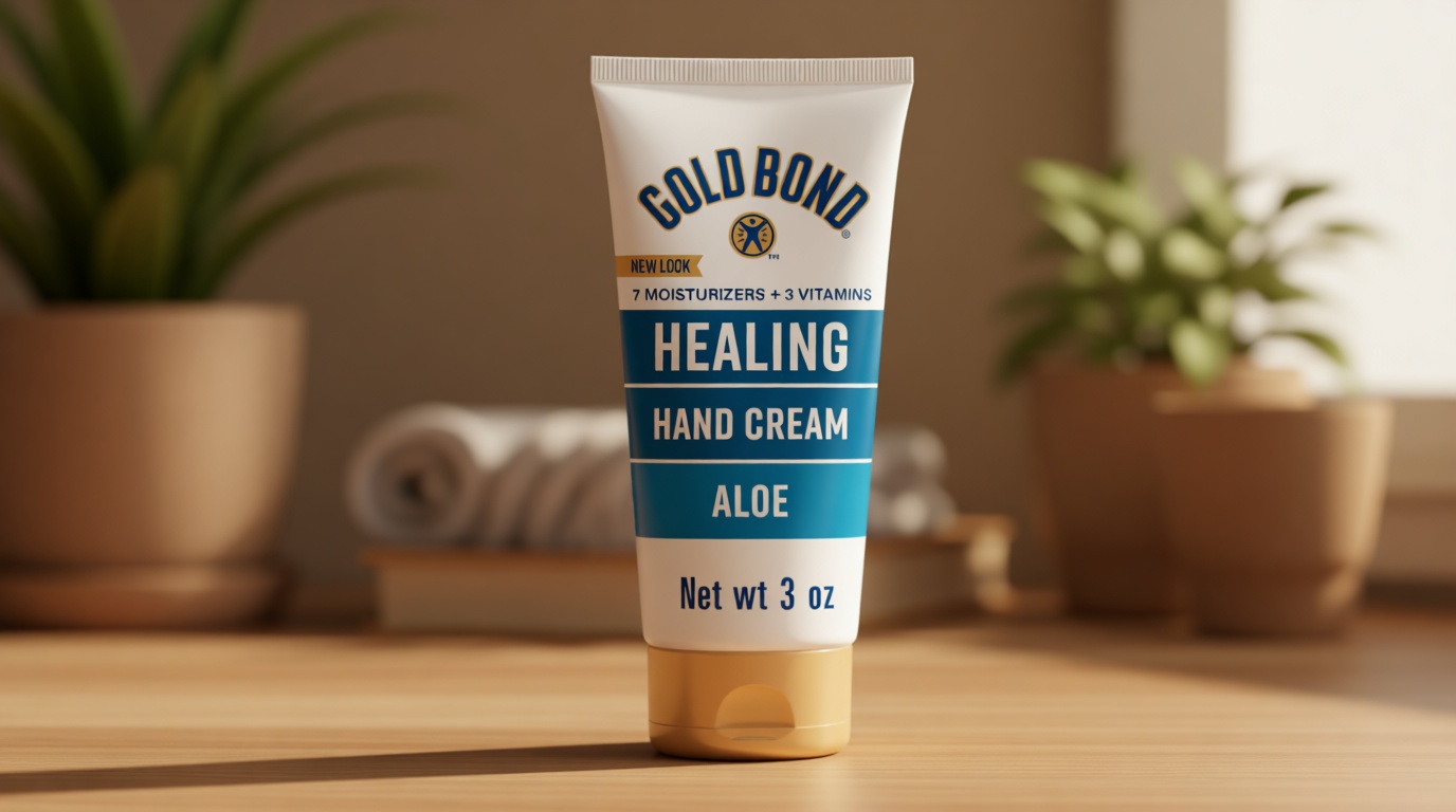 Gold Bond Healing Hand Cream with Aloe, Rich Moisturizer for Dry to Extra Dry Skin, Hydration that Lasts Through Handwashing, Non-Greasy, Dermatologist Tested, Light Scent, 3 Oz On-The-Go Tube