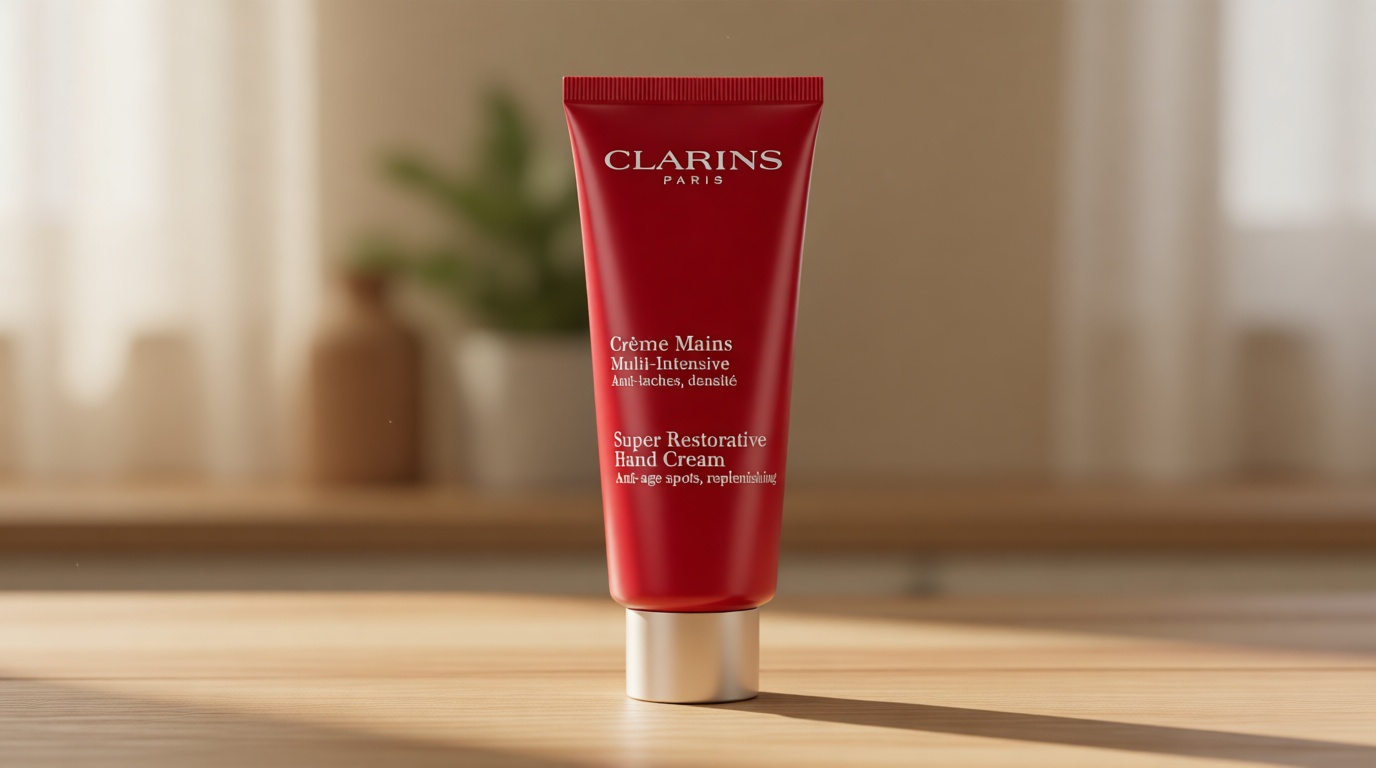 Clarins Super Restorative Hand Cream | Anti-Aging | Targets Dark Spots and Wrinkles | Promotes Youthful-Looking Hands Immediately and Over Time | Shea and Mango Butters Nourish, Soften and Smoothe