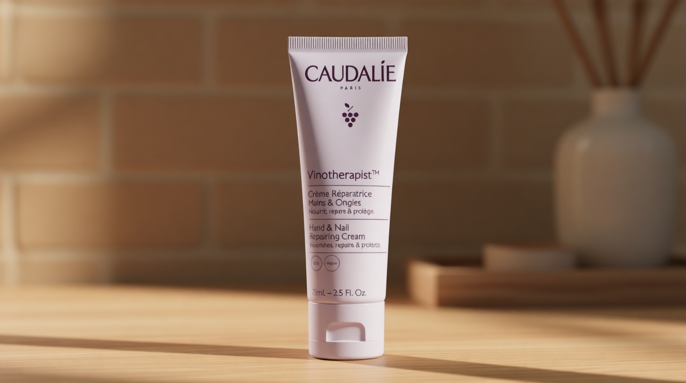 Caudalie Vinotherapist Hand and Nail Cream with Shea Butter and Grapeseed Oil, Vegan and Dermatologically Tested