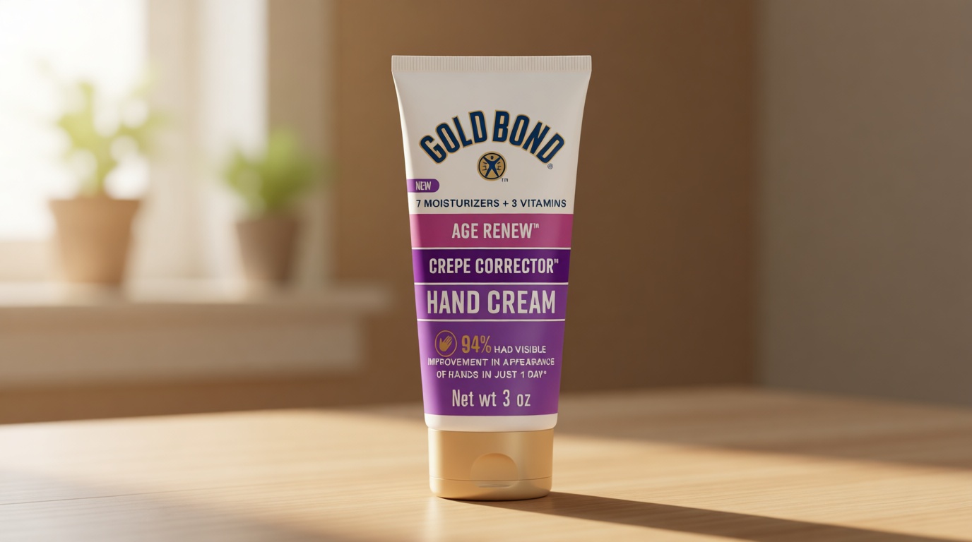 Gold Bond Age Renew Crepe Corrector Hand Cream, Replenishing & Smoothing Formula, 3 oz.