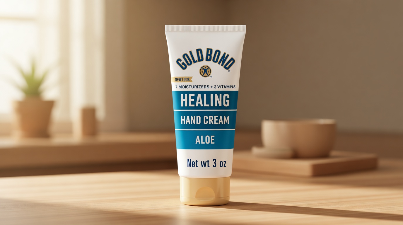Gold Bond Healing Hand Cream with Aloe, Rich Moisturizer for Dry to Extra Dry Skin, Hydration that Lasts Through Handwashing, Non-Greasy, Dermatologist Tested, Light Scent, 3 Oz On-The-Go Tube